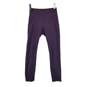 Zyia Active Capri Cropped Leggings Women's Small Royal Purple Hip Pockets